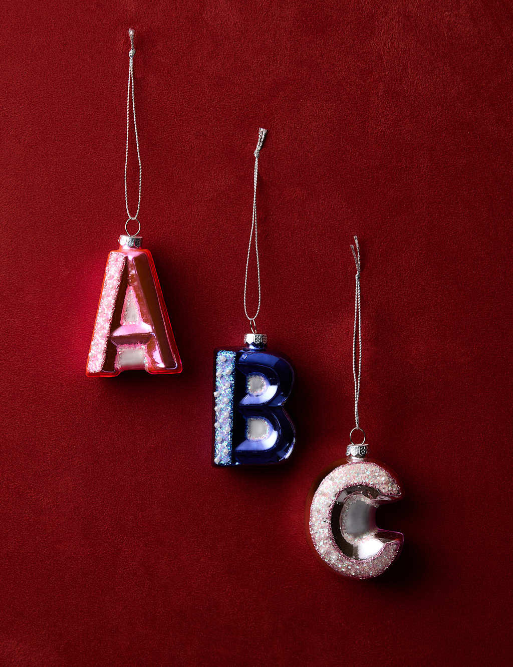 M&S Glass Beaded Hanging Alphabet Decoration Multi