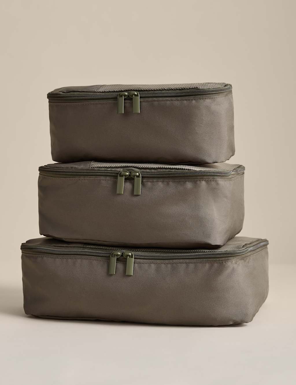 M&S Set of 3 Packing Cubes - Khaki