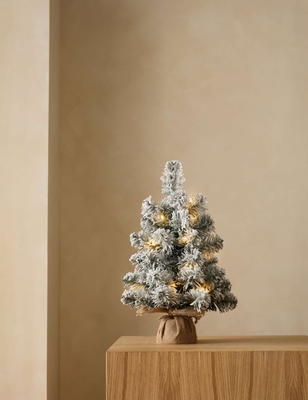 M&S 1.5ft Pre-lit Snowy Tree White Mix