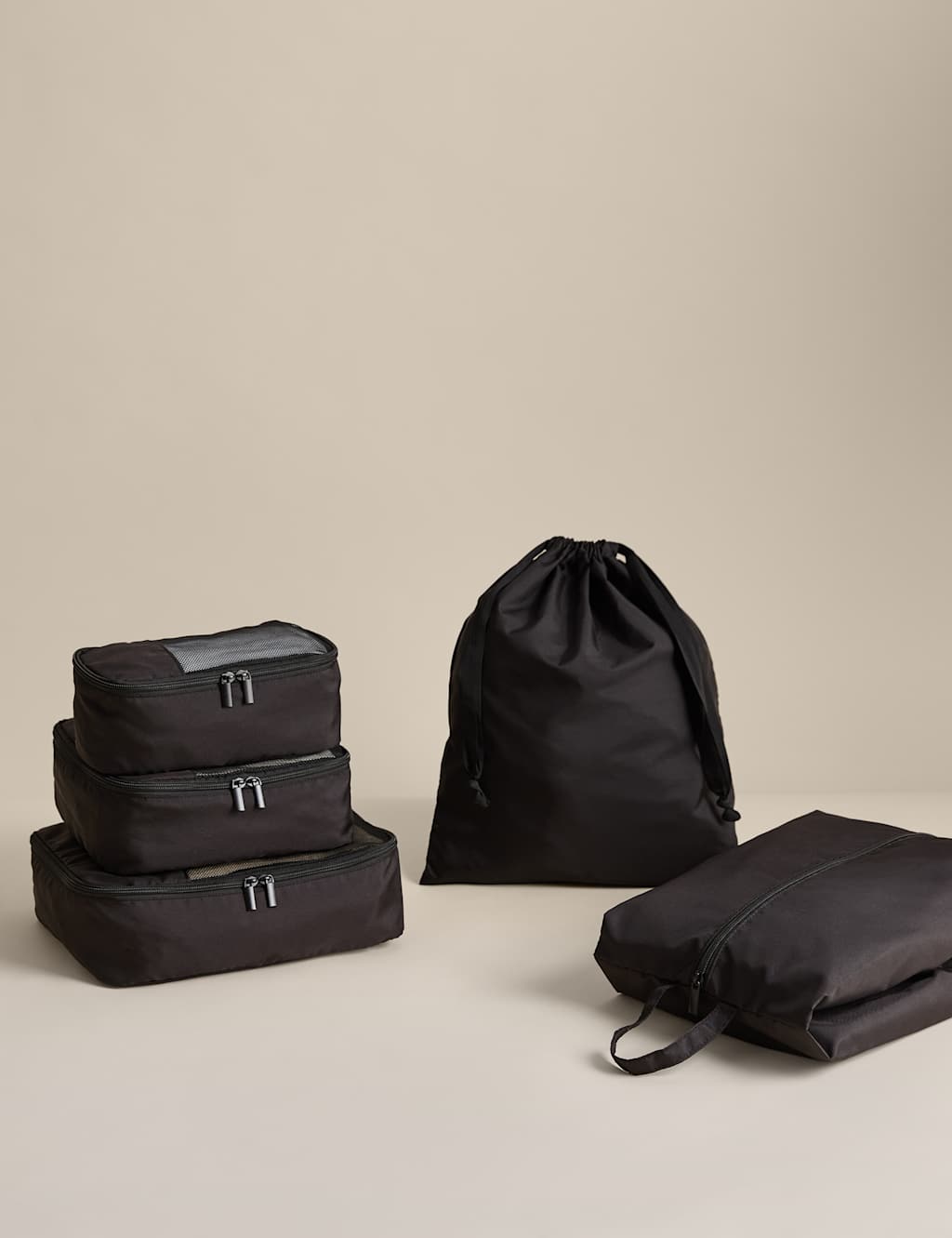 M&S Set of 5 Packing Cubes - Black