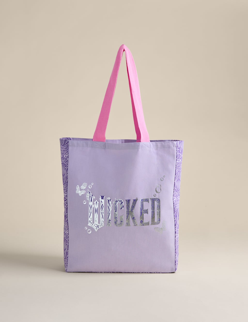 M&S Pure Cotton Wicked Tote Bag Lilac