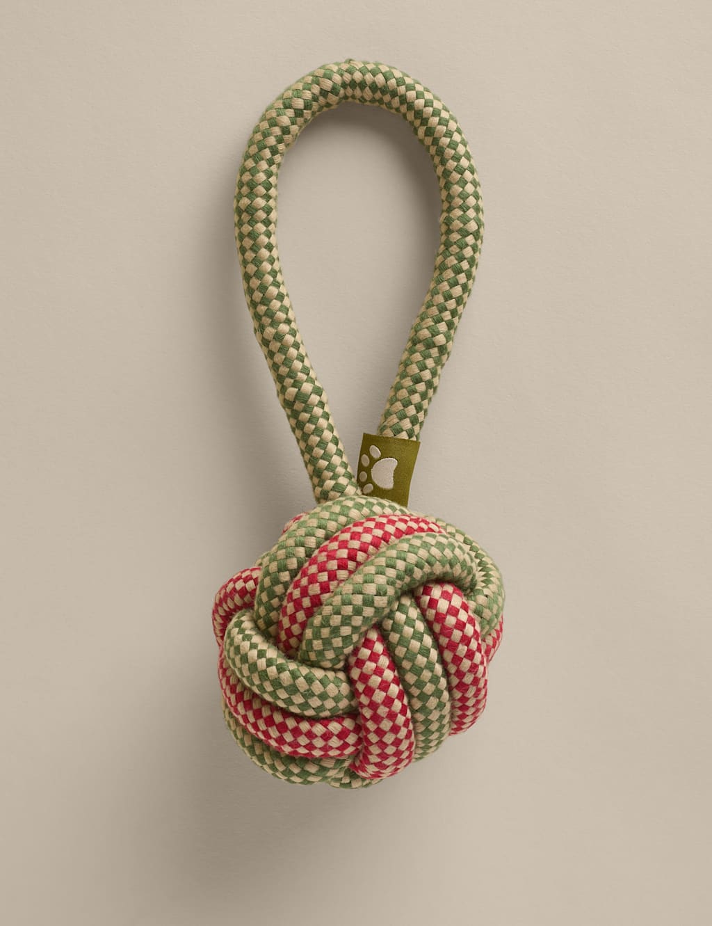 M&S Rope Ball Pet Toy Green Mix