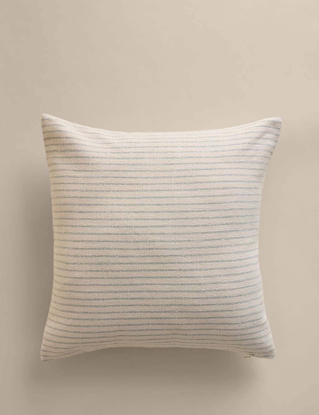 M&S Pure Cotton Woven Stripe Cushion Blue Mix