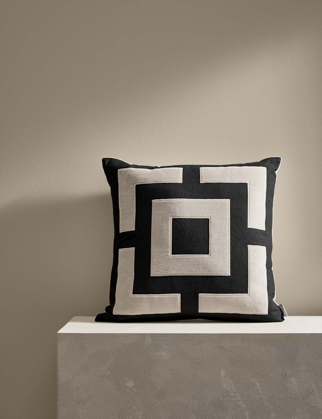 Box Applique Square Cushion