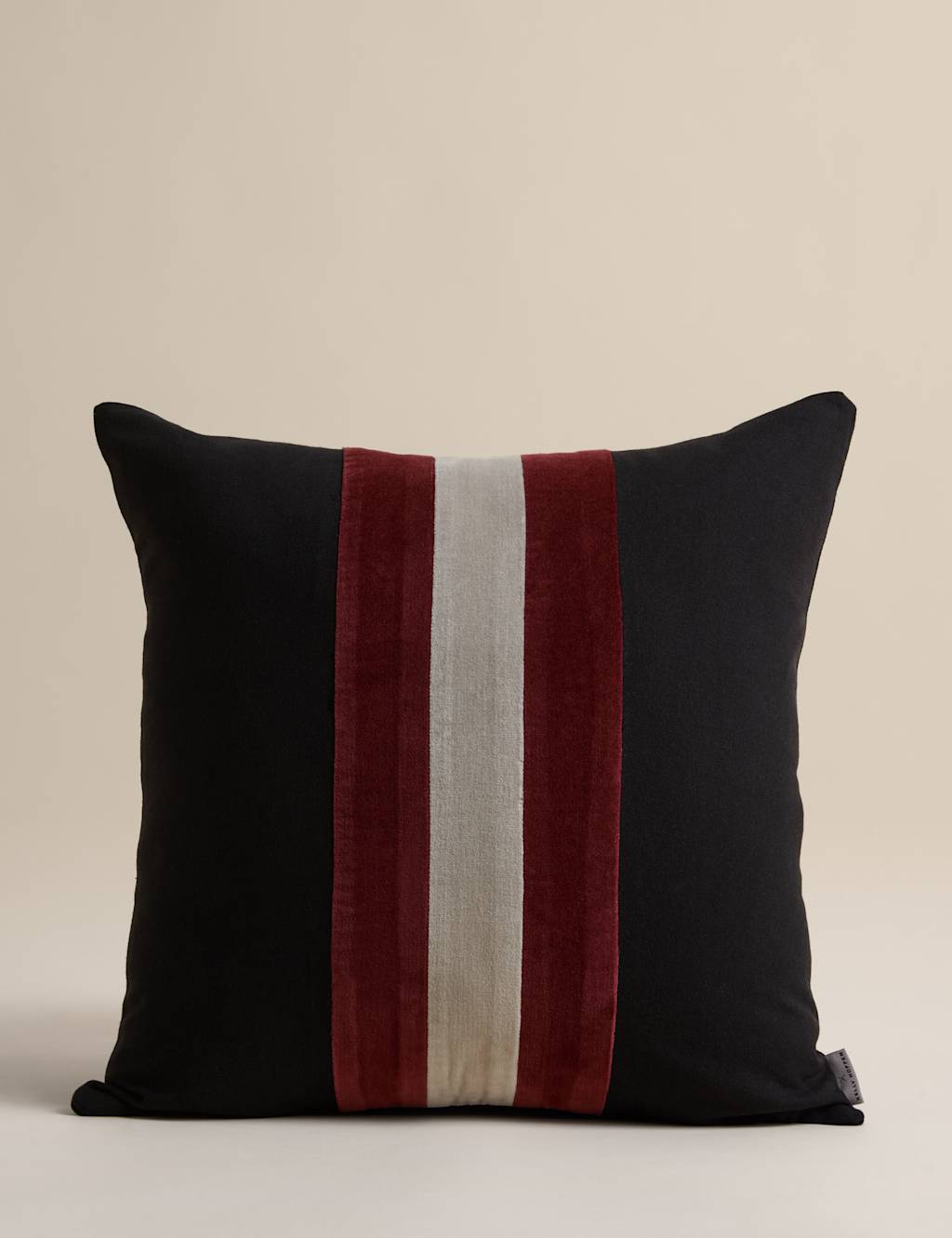M&S X Kelly Hoppen Central Stripe Cushion - Black Mix