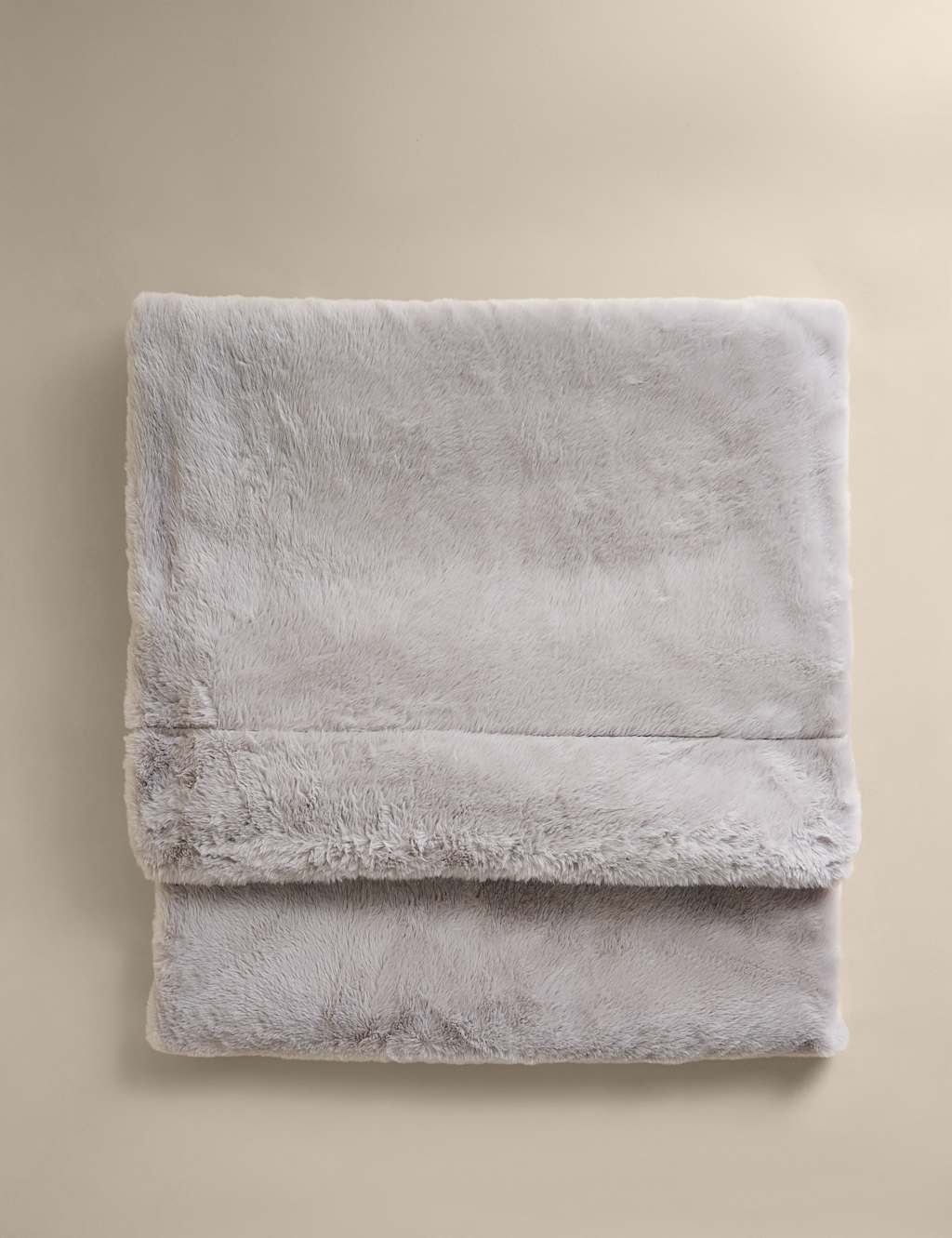 M&S Supersoft Faux Fur Large Throw - Extra Large - Dove