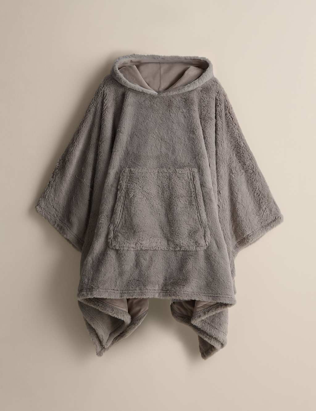 The M&S Snuggle Supersoft Hooded Blanket - Medium - Single - Mid Grey