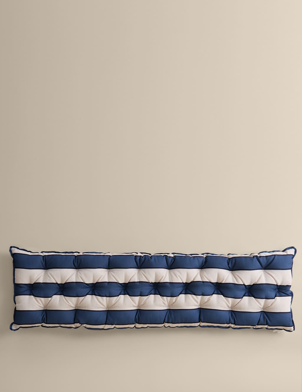 M&S Striped Outdoor Bench Pad - Blue Mix