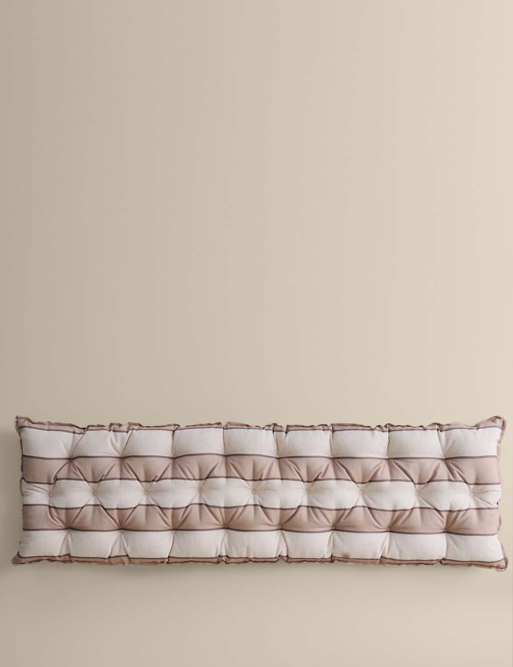 M&S Striped Outdoor Bench Pad - Natural Mix