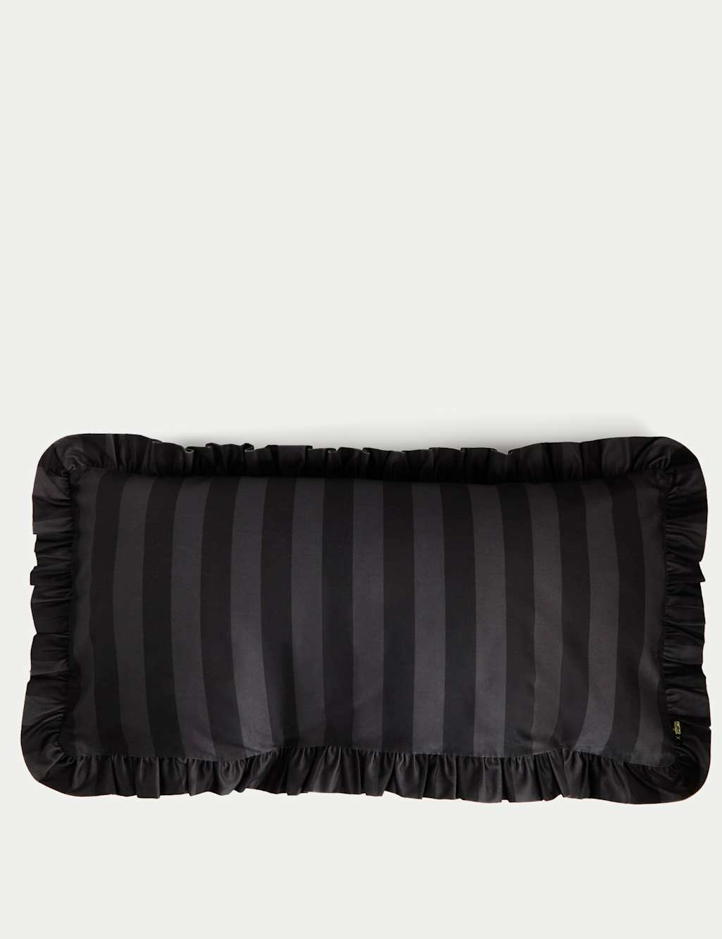 Pure Cotton Frill Striped Bolster Cushion