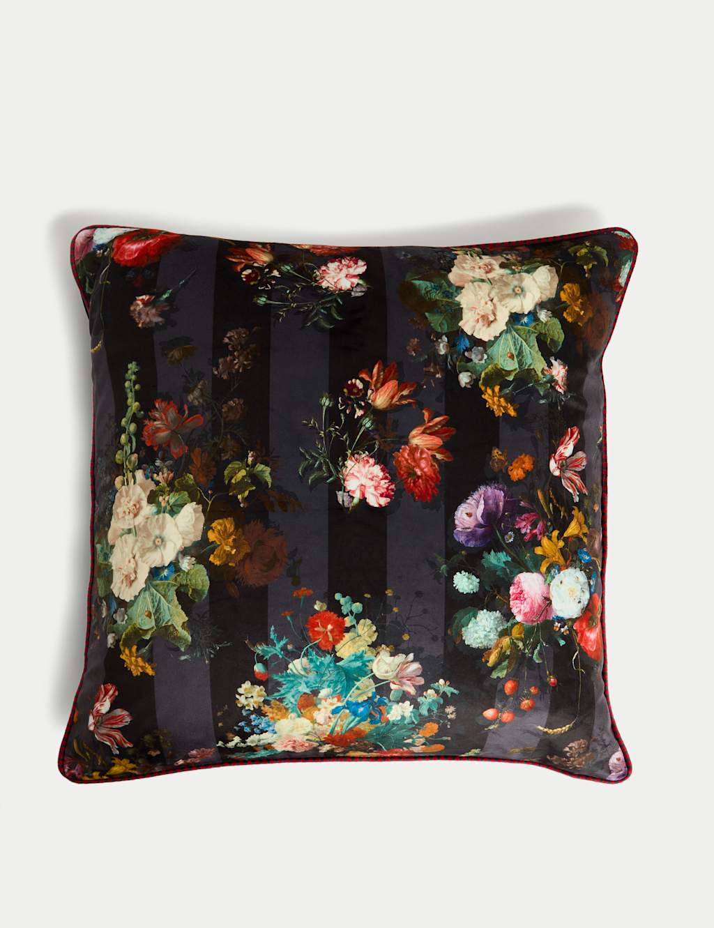 Velvet Floral Large Cushion