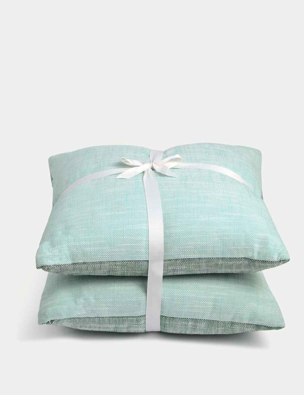 Set of 2 Pure Cotton Outdoor Cushions