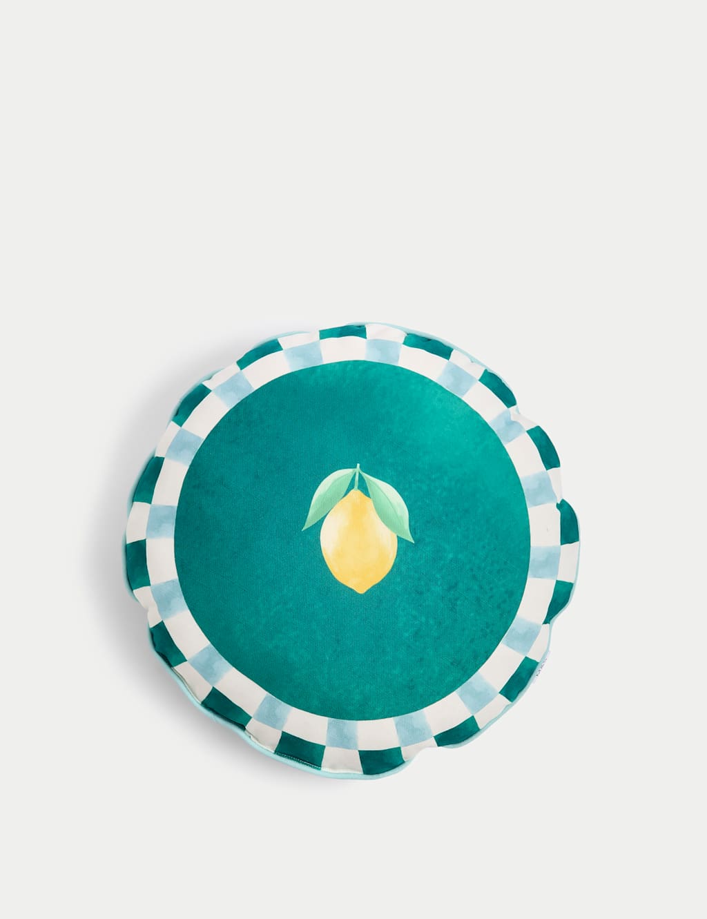 Set of 2 Round Lemon Outdoor Cushions