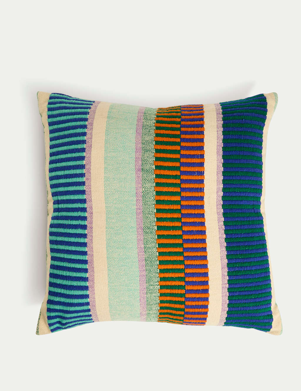 M&S Set of 2 Pure Cotton Modern Stripe Outdoor Cushions - Multi