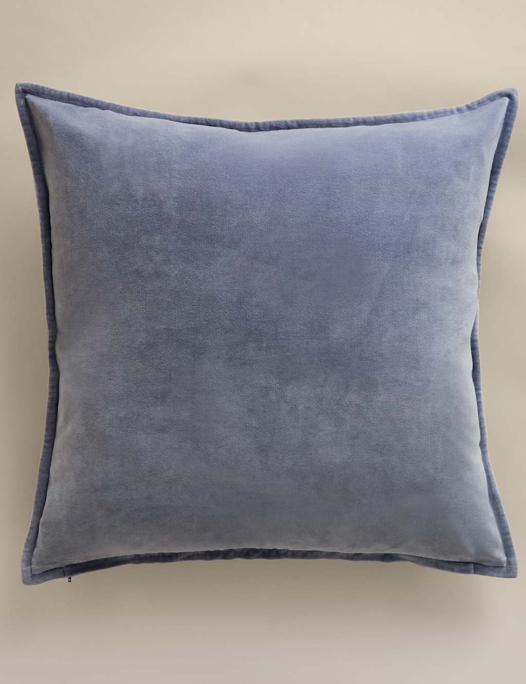 M&S Pure Cotton Velvet Large Cushion Slate Blue