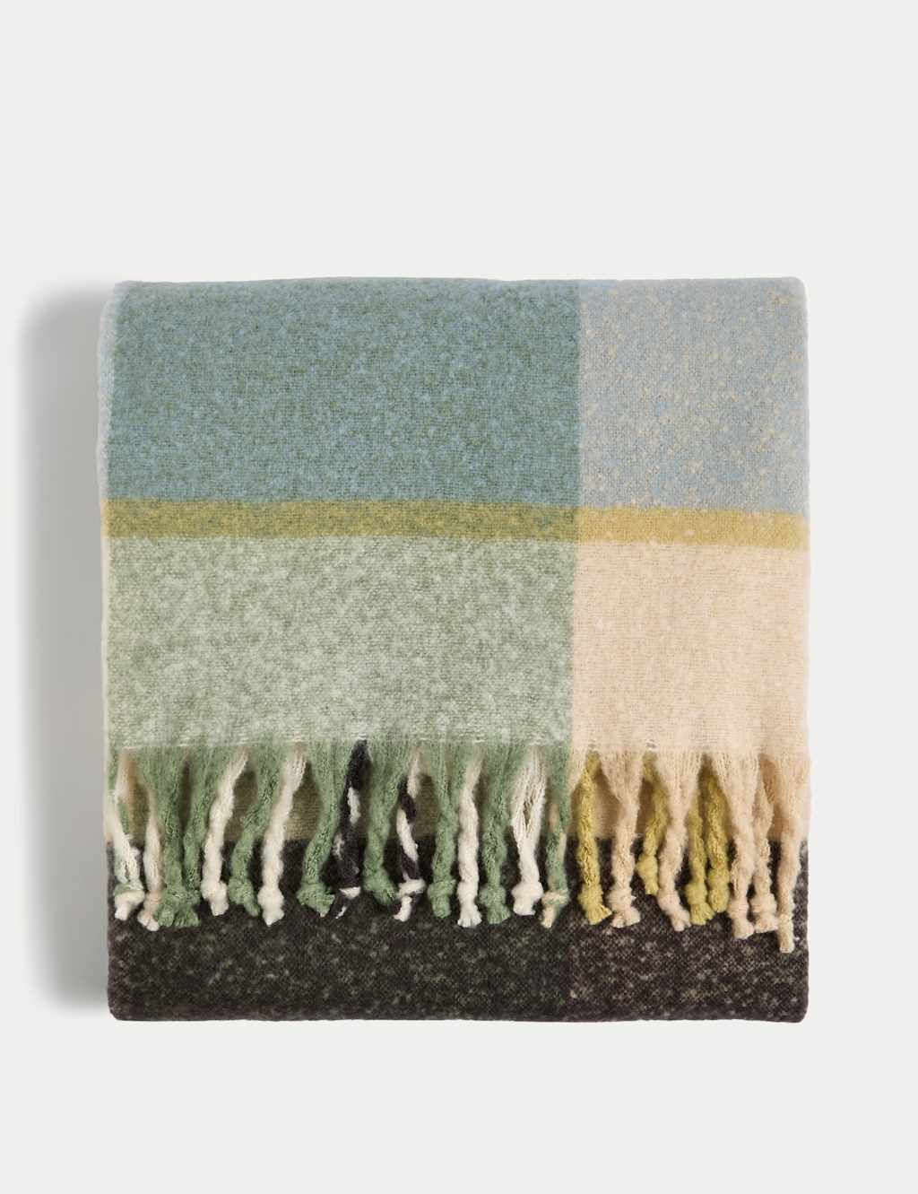 Faux Mohair Checked Throw