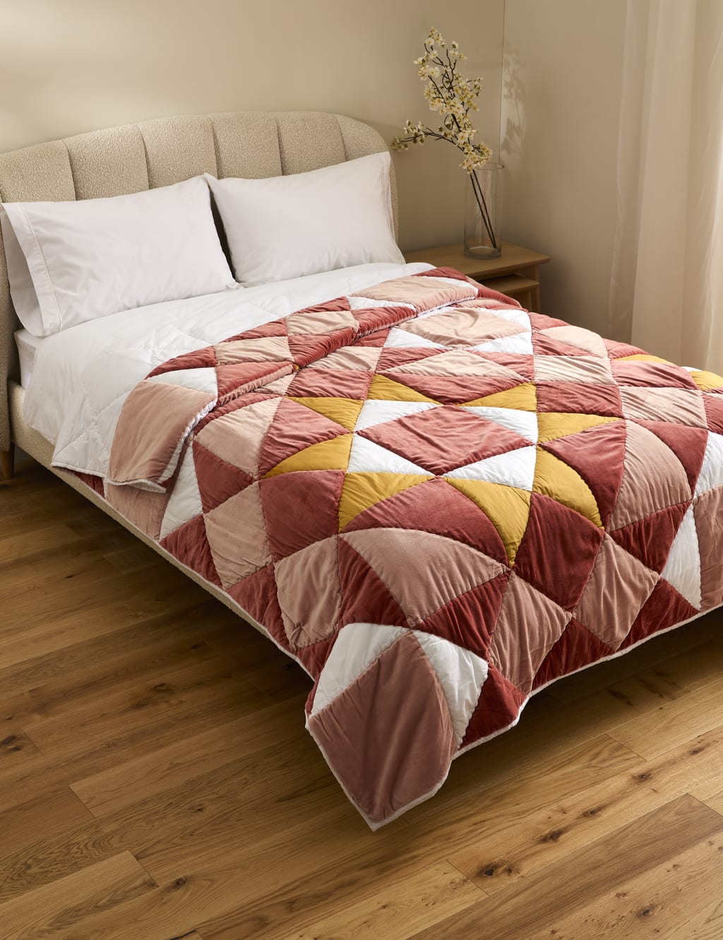 Velvet Patchwork Bedspread