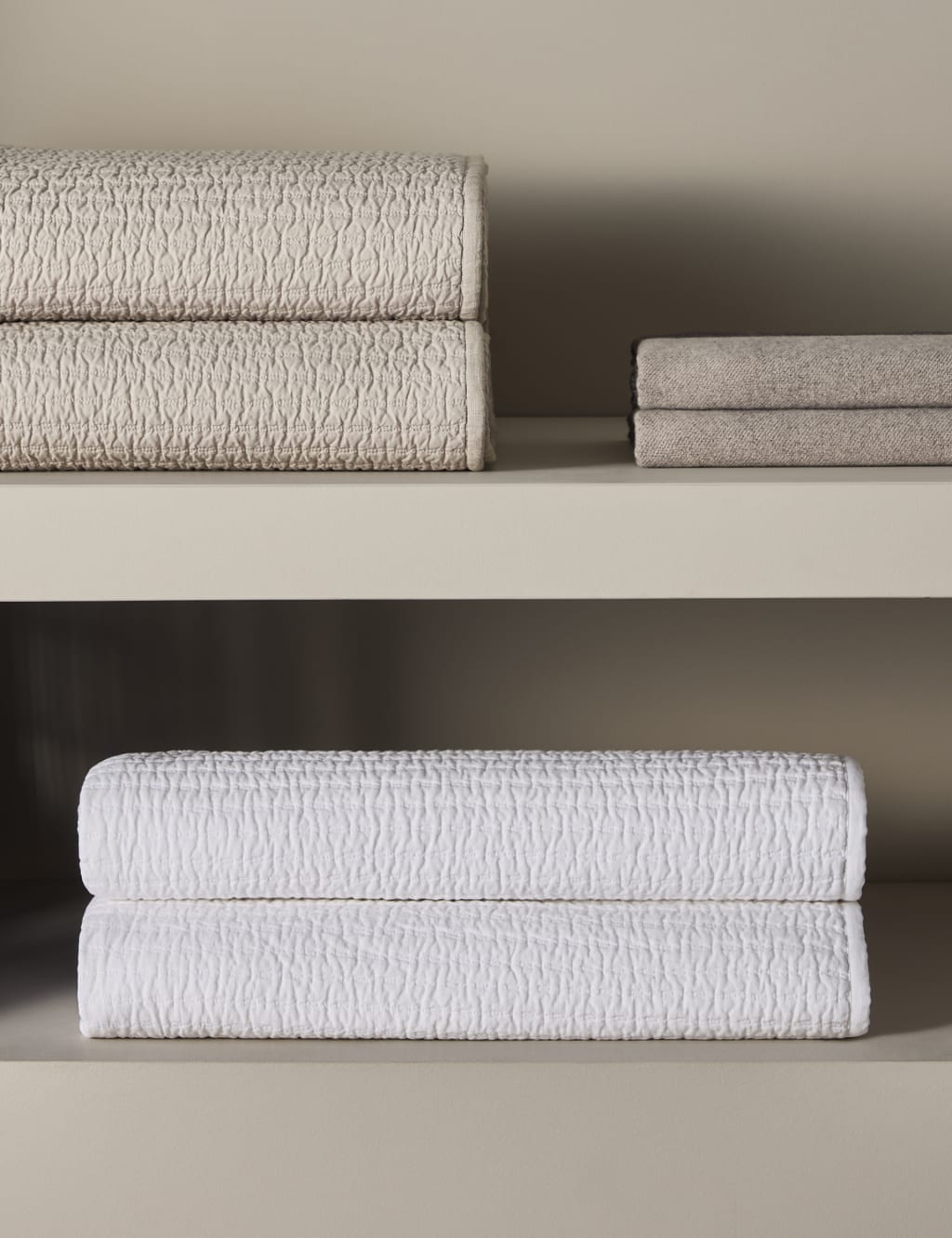 Cotton with Linen Embroidered Bedspread
