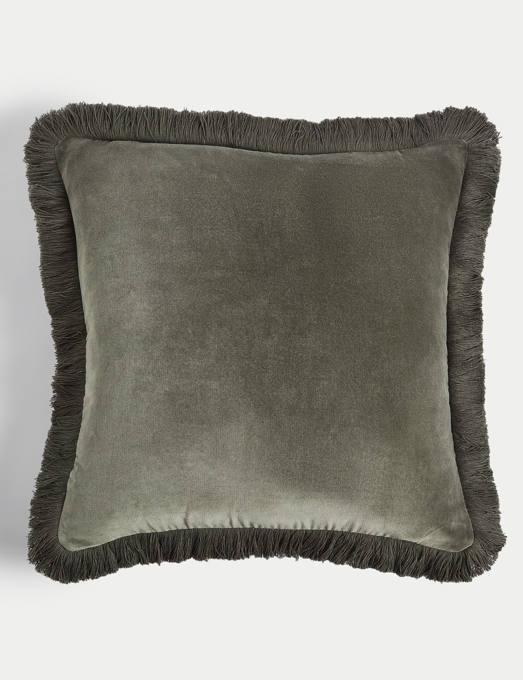 Pure Cotton Velvet Fringed Cushion