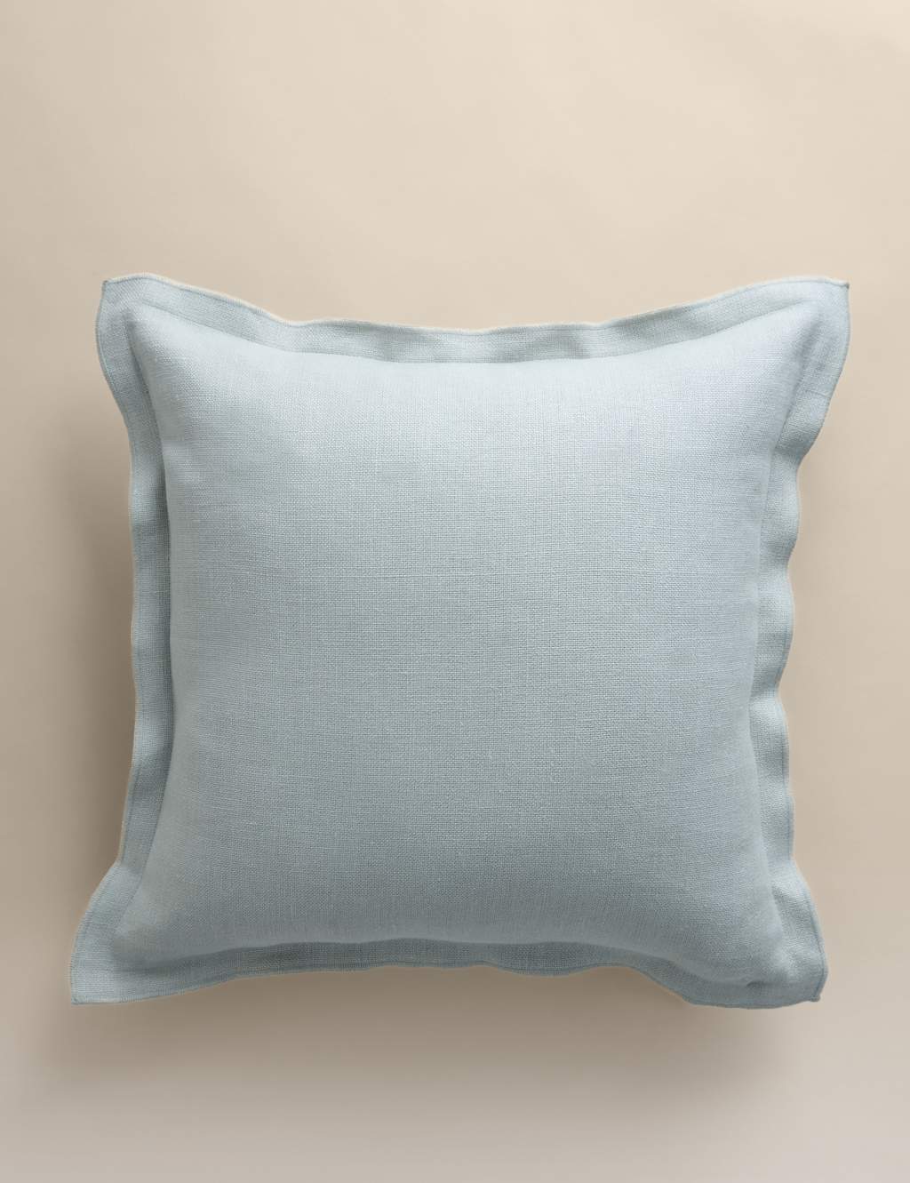 M&S Pure Linen Cushion - Pale Blue