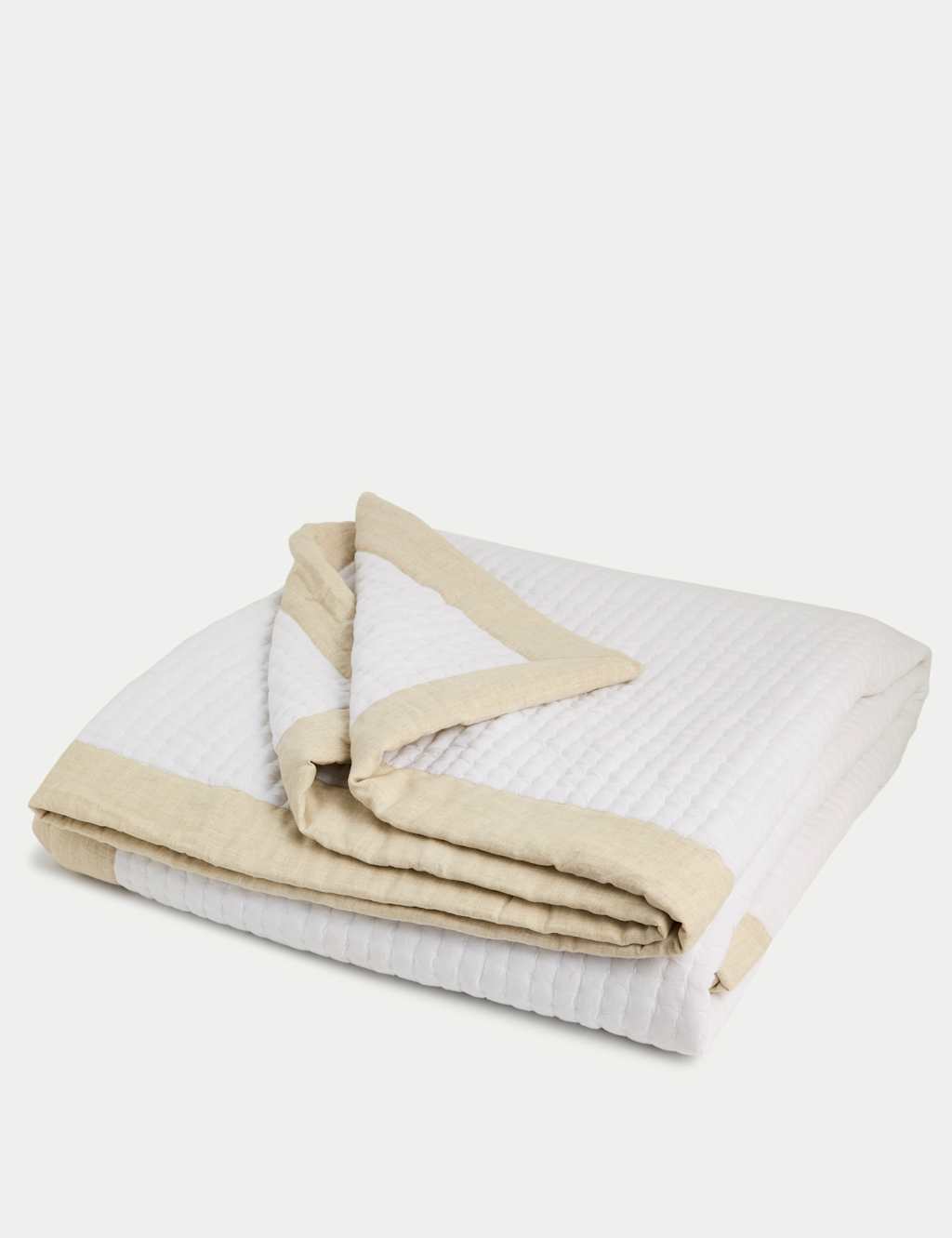 Linen Border Quilted Bedspread