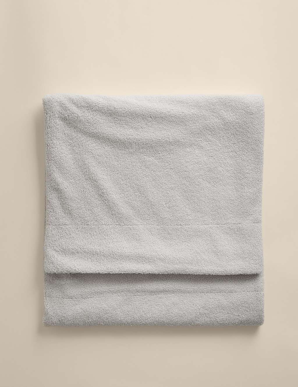 M&S Borg Fleece Throw Grey