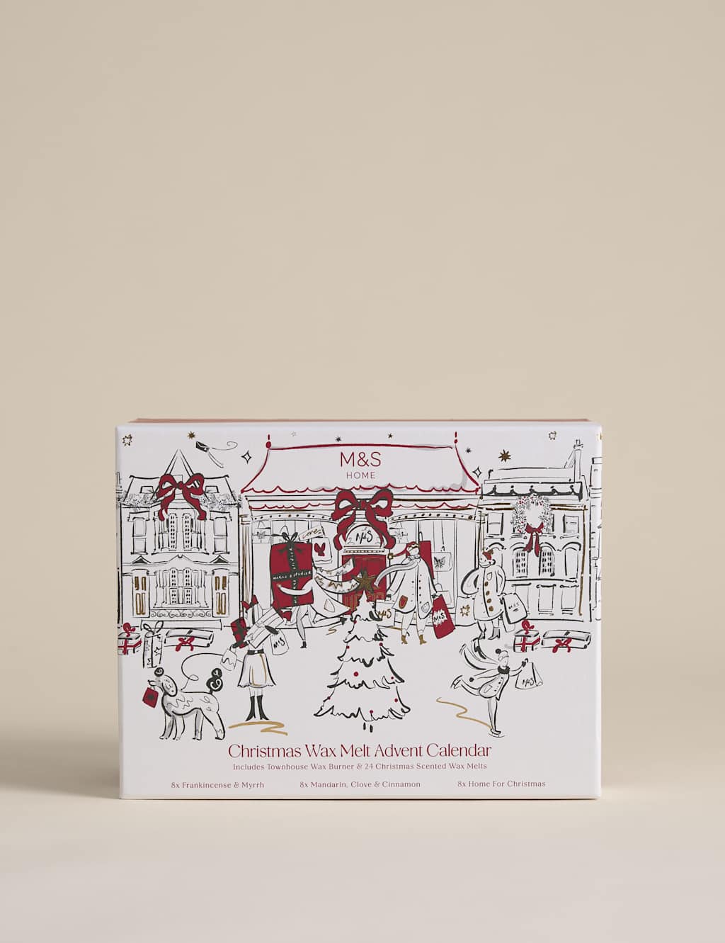M&S 24pk Christmas Wax Melt Advent Calendar Red Mix