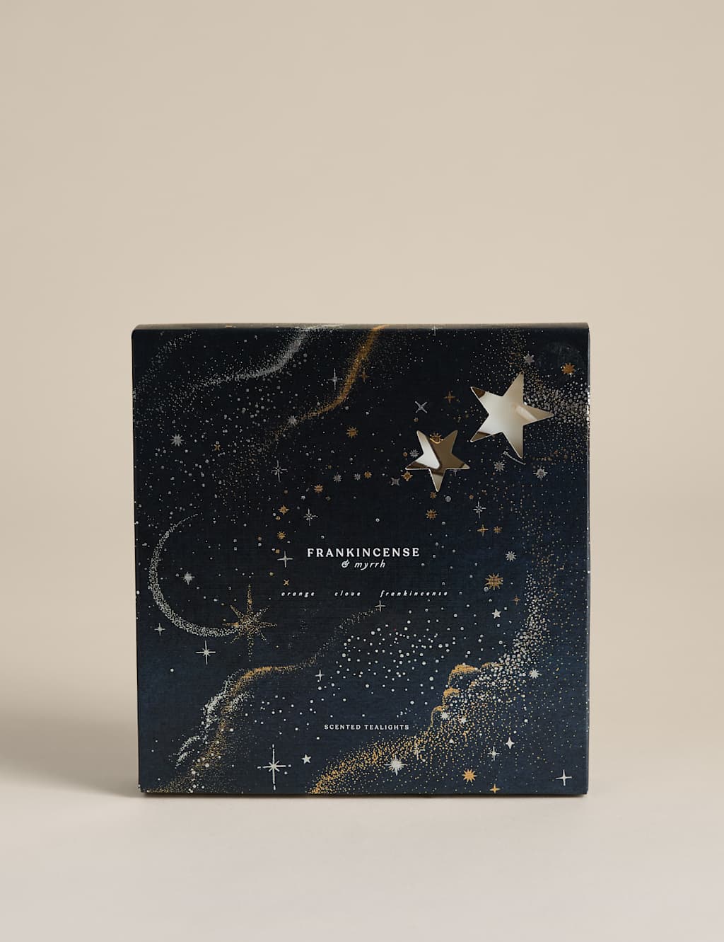 M&S 24pk Frankincense and Myrrh Tealights Chrome