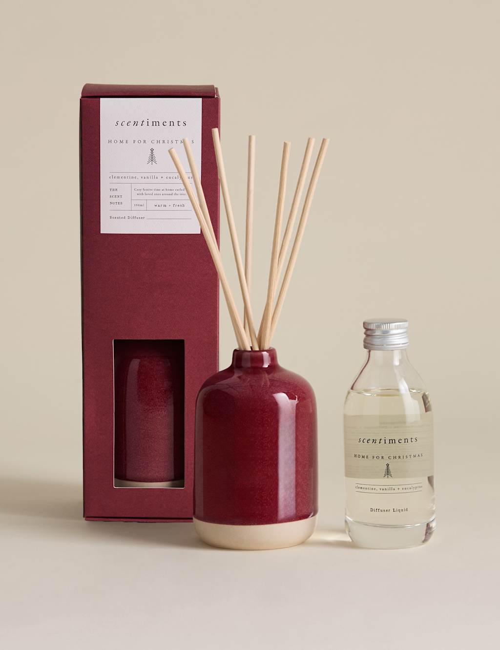 Scentiments Home for Christmas 150ml Diffuser Red Mix