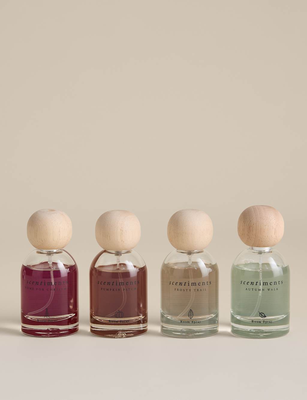 Scentiments Set of 4 Seasonal Room Sprays Multi