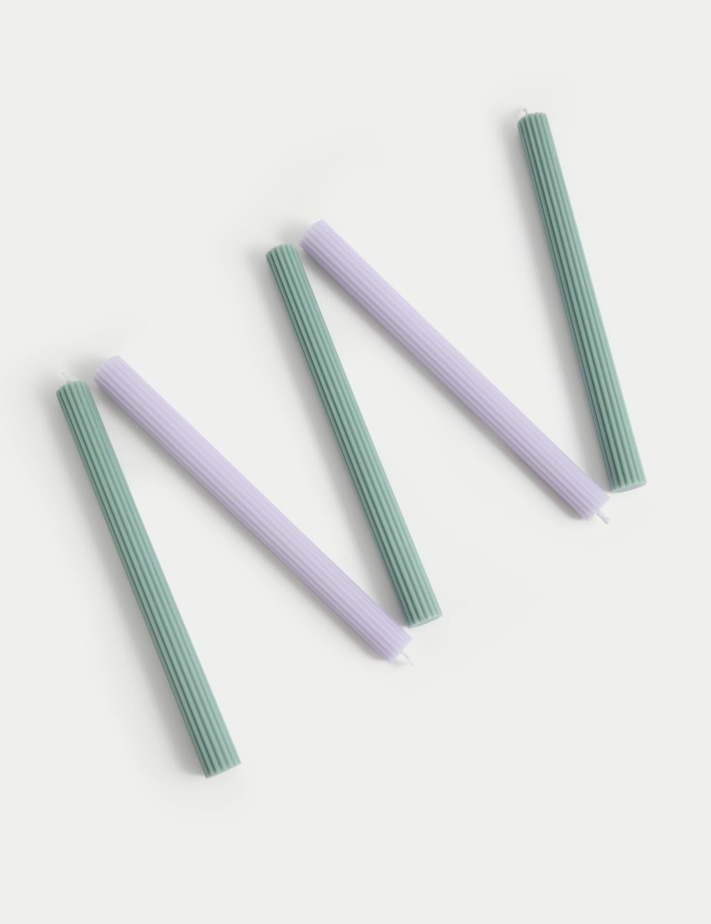 Set of 5 Ridged Dinner Candles