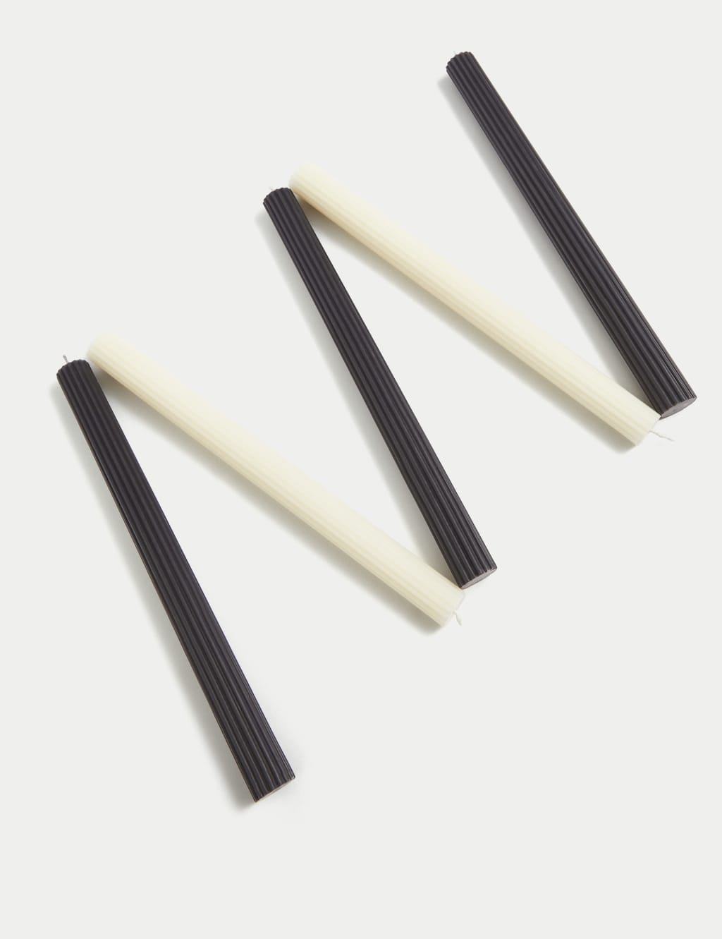 Set of 5 Ridged Dinner Candles