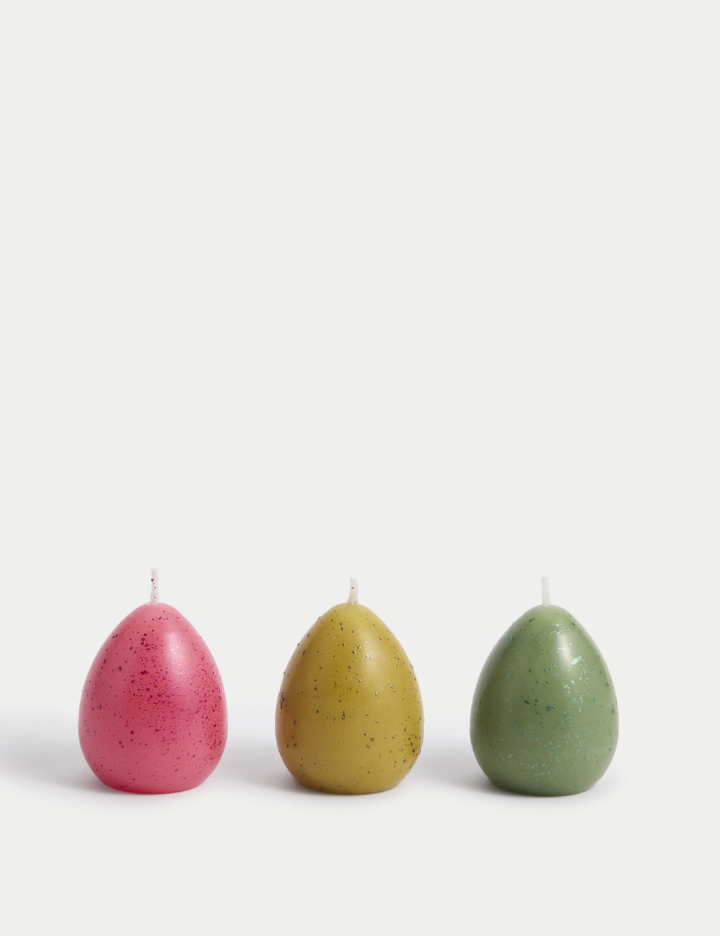 Set of 3 Speckled Egg Candles