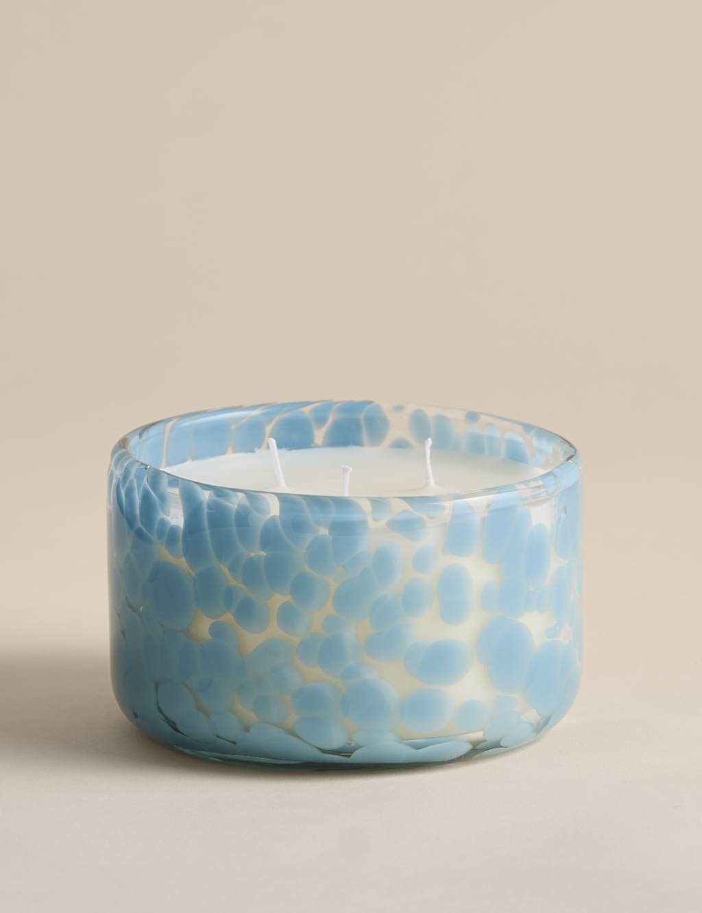 M&S Seasalt & Cedar Confetti 3 Wick Candle - Blue Mix