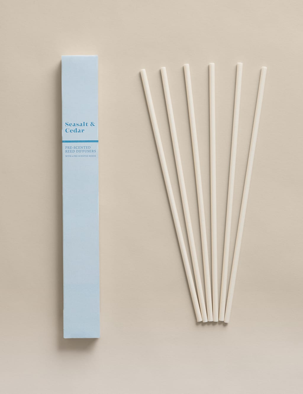 M&S Sea Salt & Cedar Pre-Fragranced Diffuser Reeds - Blue Mix
