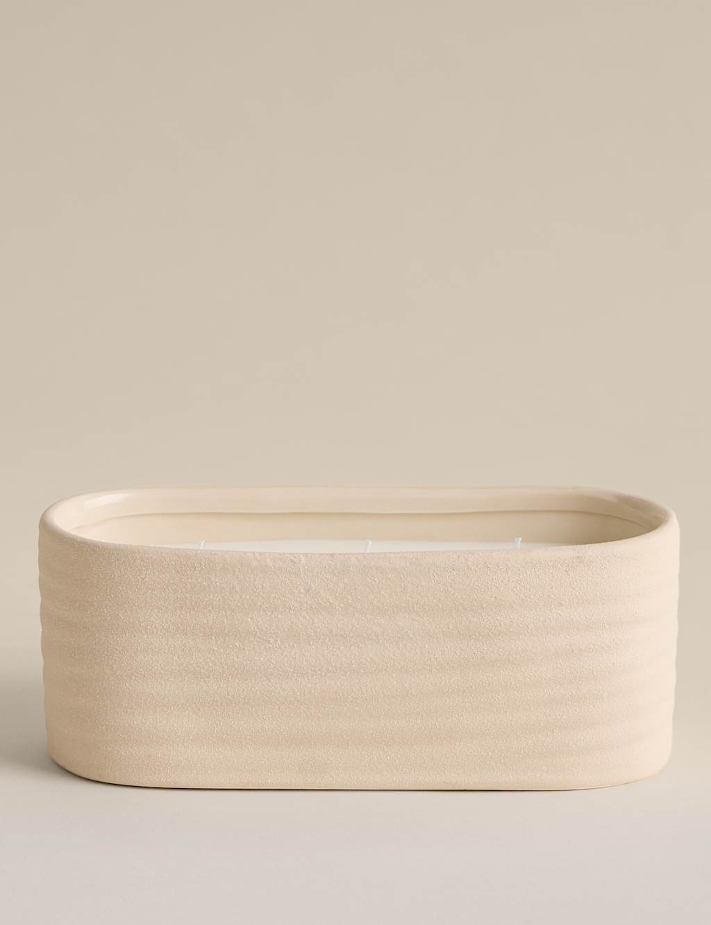 M&S Ember Ceramic 3 Wick Candle - Neutral