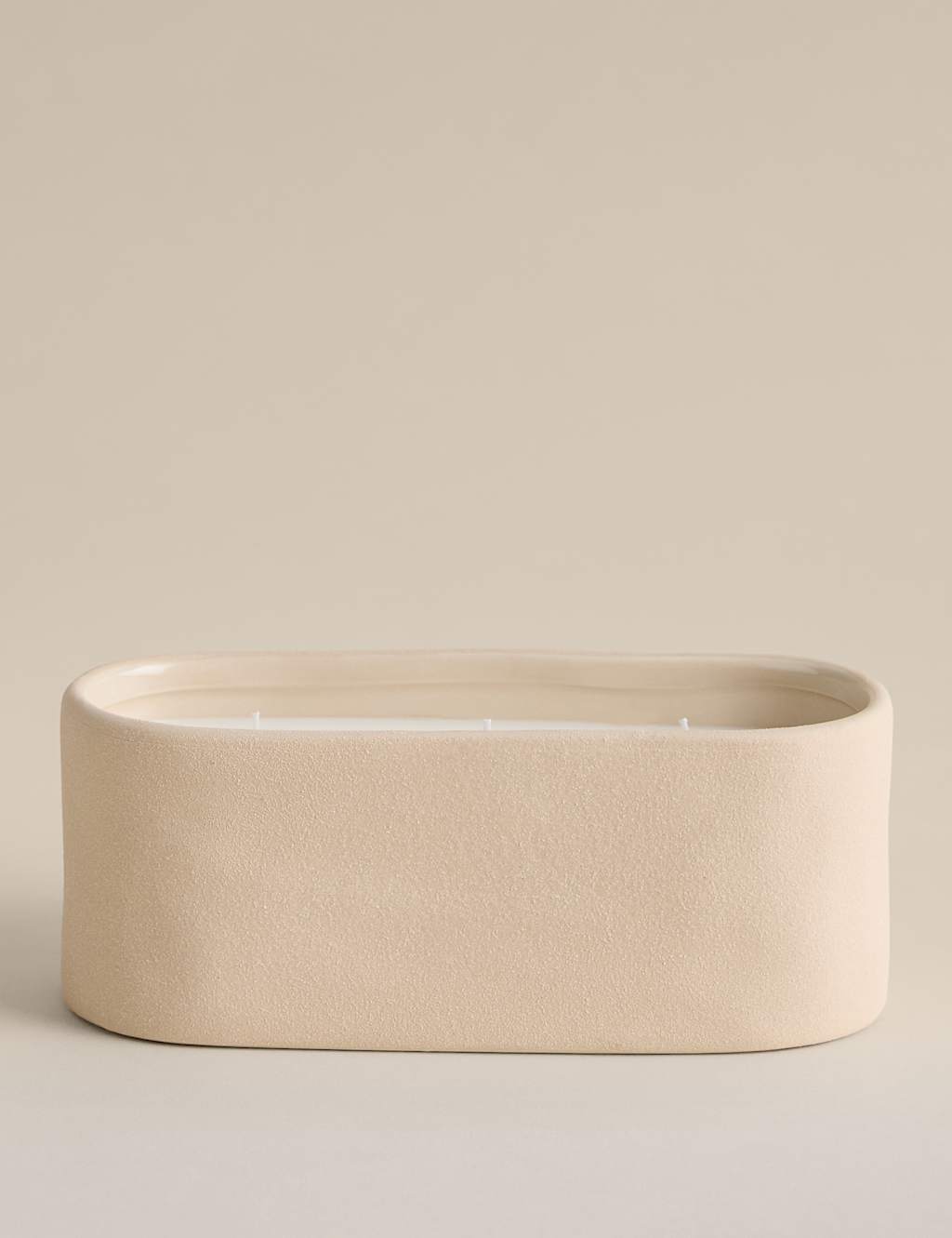 M&S Cloud Ceramic 3 Wick Candle - Neutral