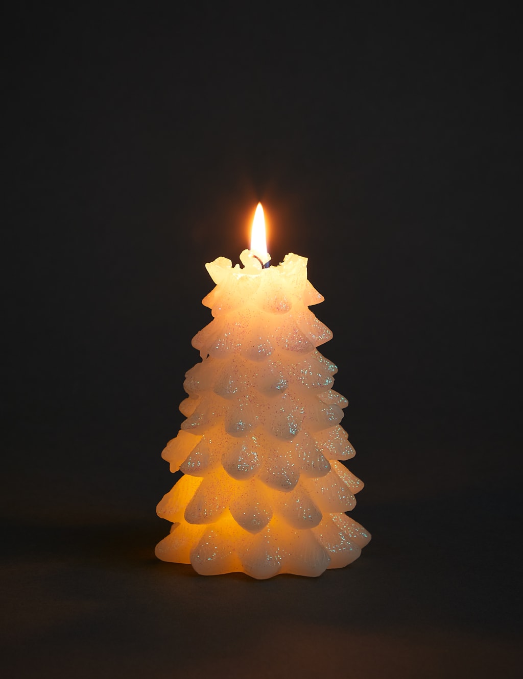 M&S Collection Christmas Tree Light Up Candle - White Mix, White Mix