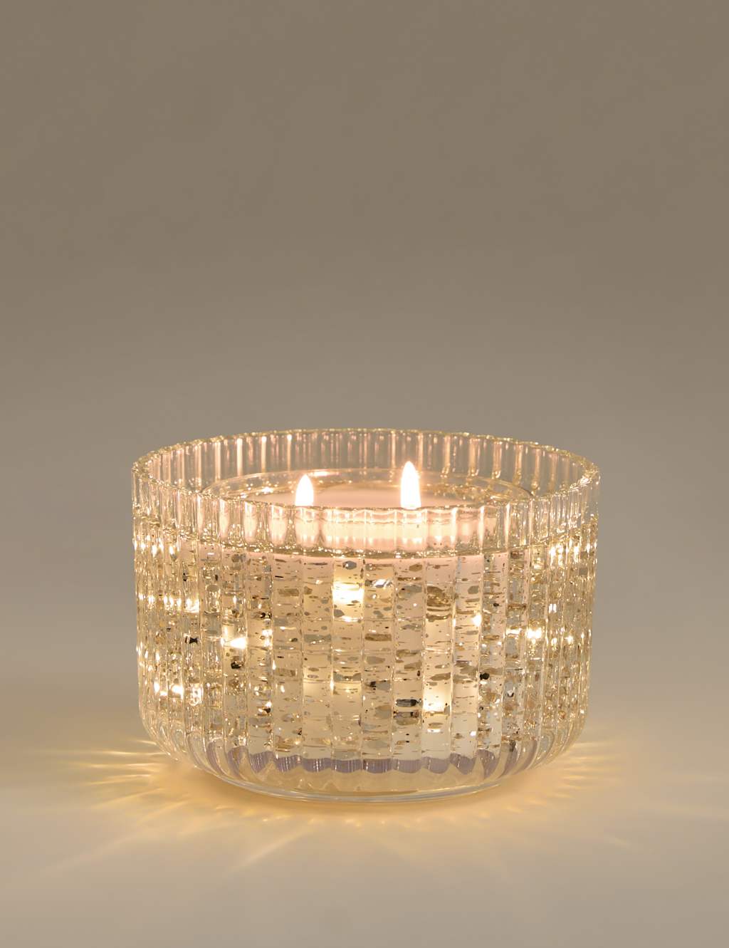 Marks & Sparkle 2 Wick Neroli Lime & Bergamot Light Up Candle Gold Mix