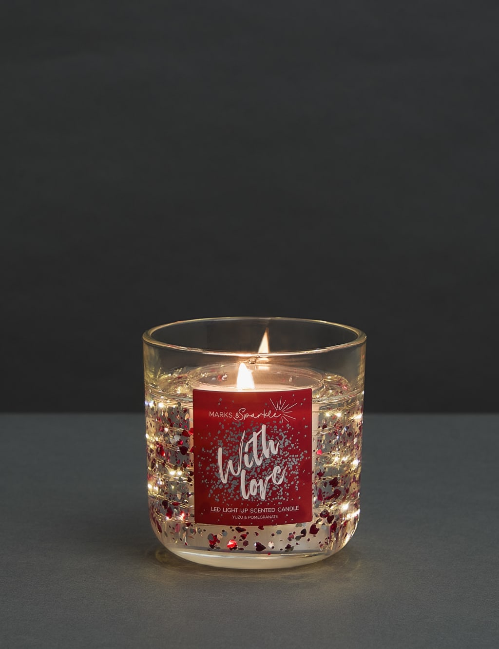 Yuzu & Pomegranate Heart Light Up Candle
