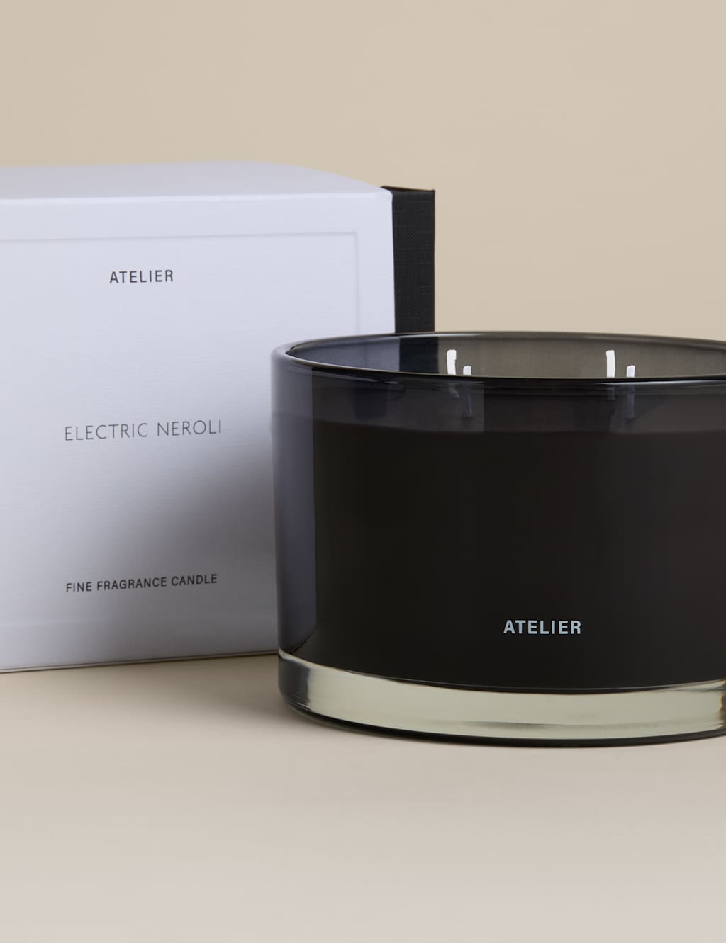 Atelier Electric Neroli 4 Wick Candle - Black Mix - Available at M&S