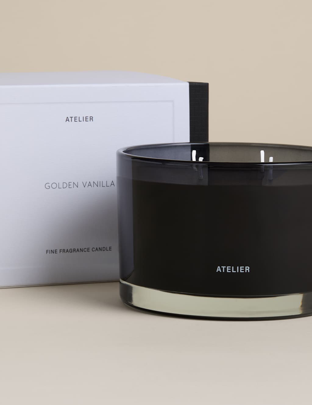 Atelier Golden Vanilla 4 Wick Candle - Black Mix - Available at M&S