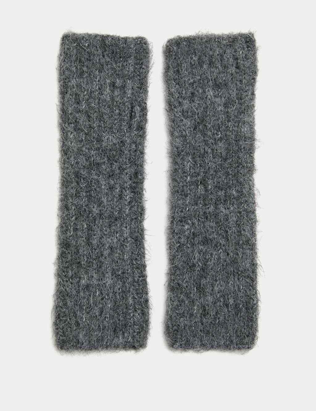 M&S Knitted Wrist Warmers Grey