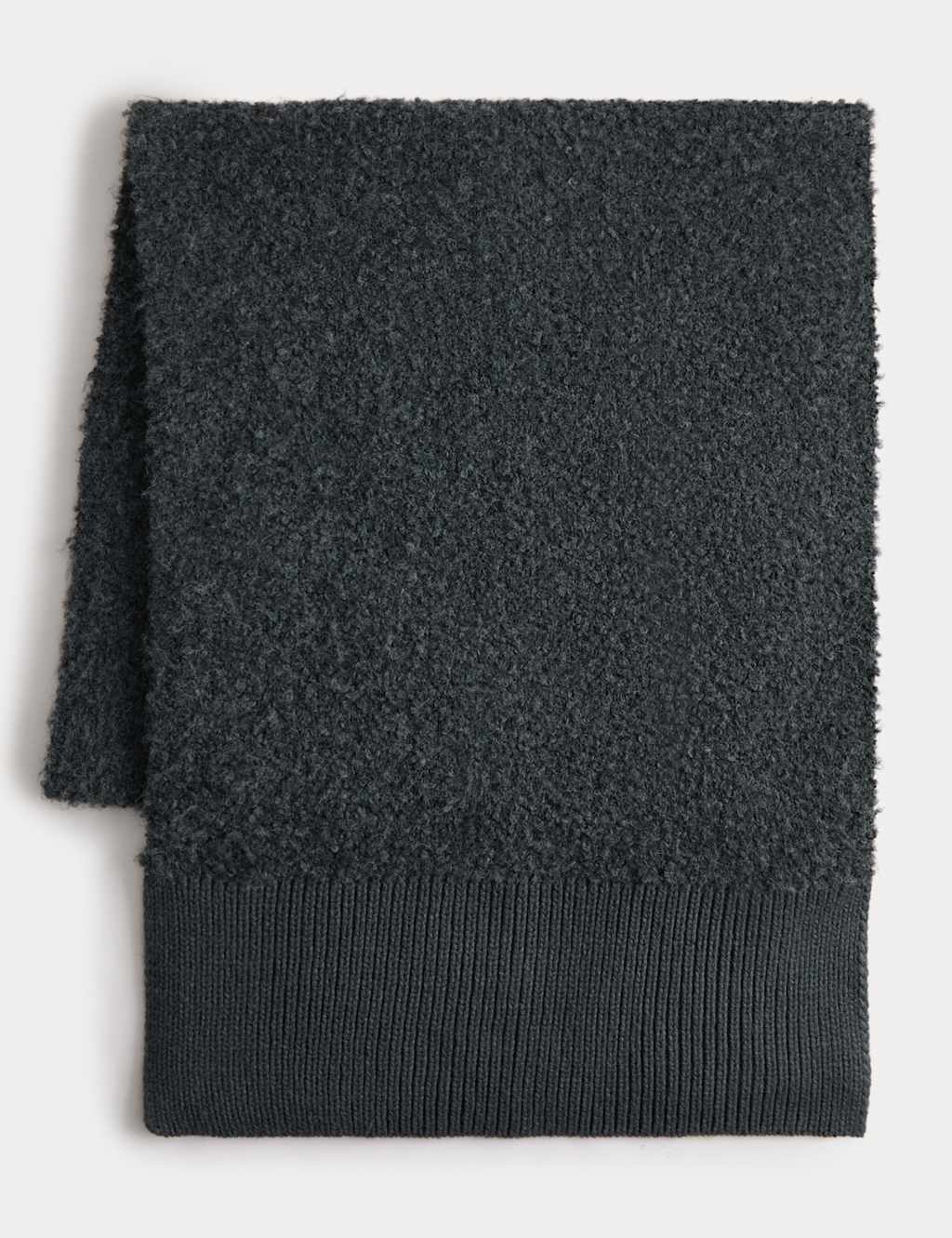 M&S Boucle Knit Scarf Grey
