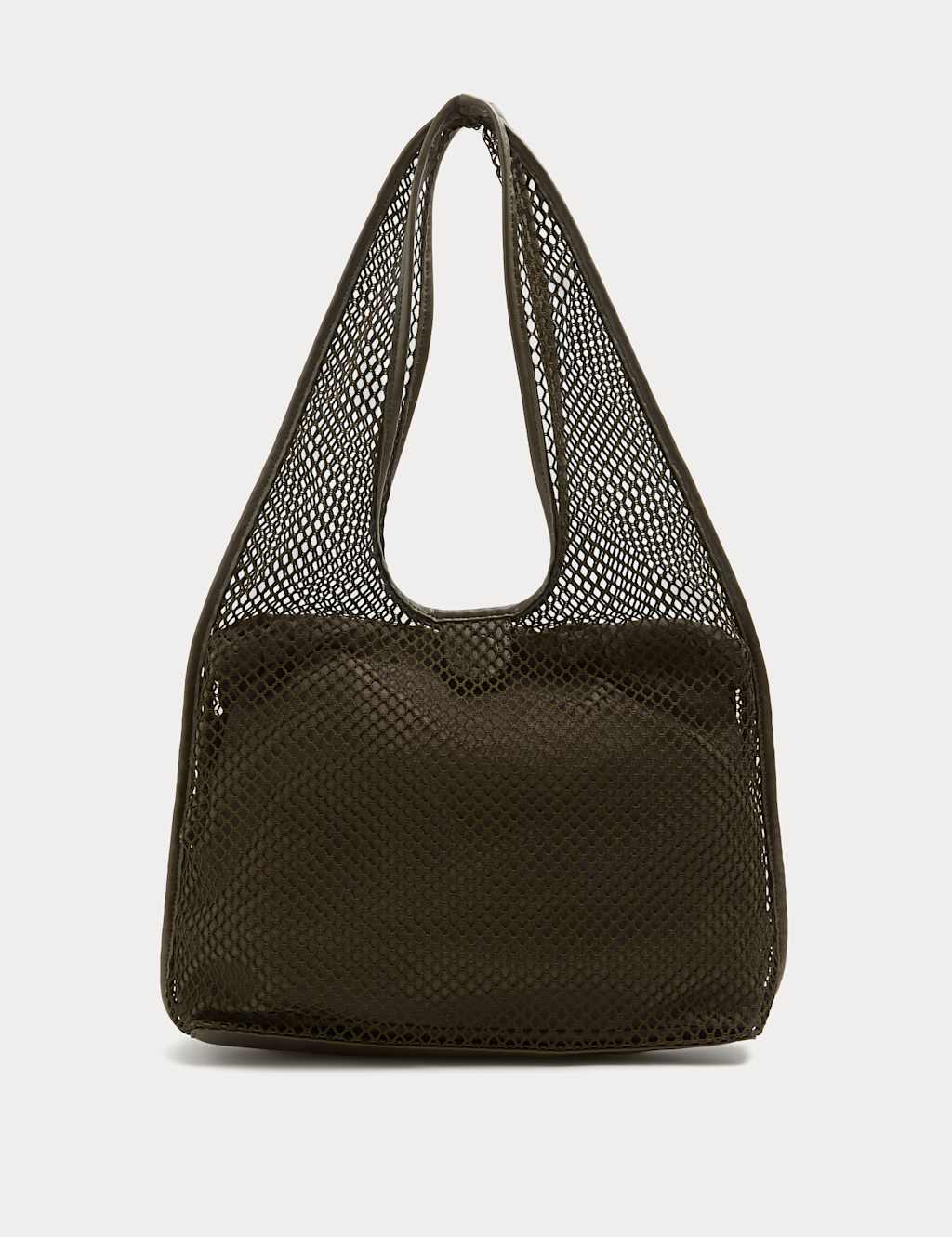 M&S Women's Large Mesh Tote Bag - Khaki