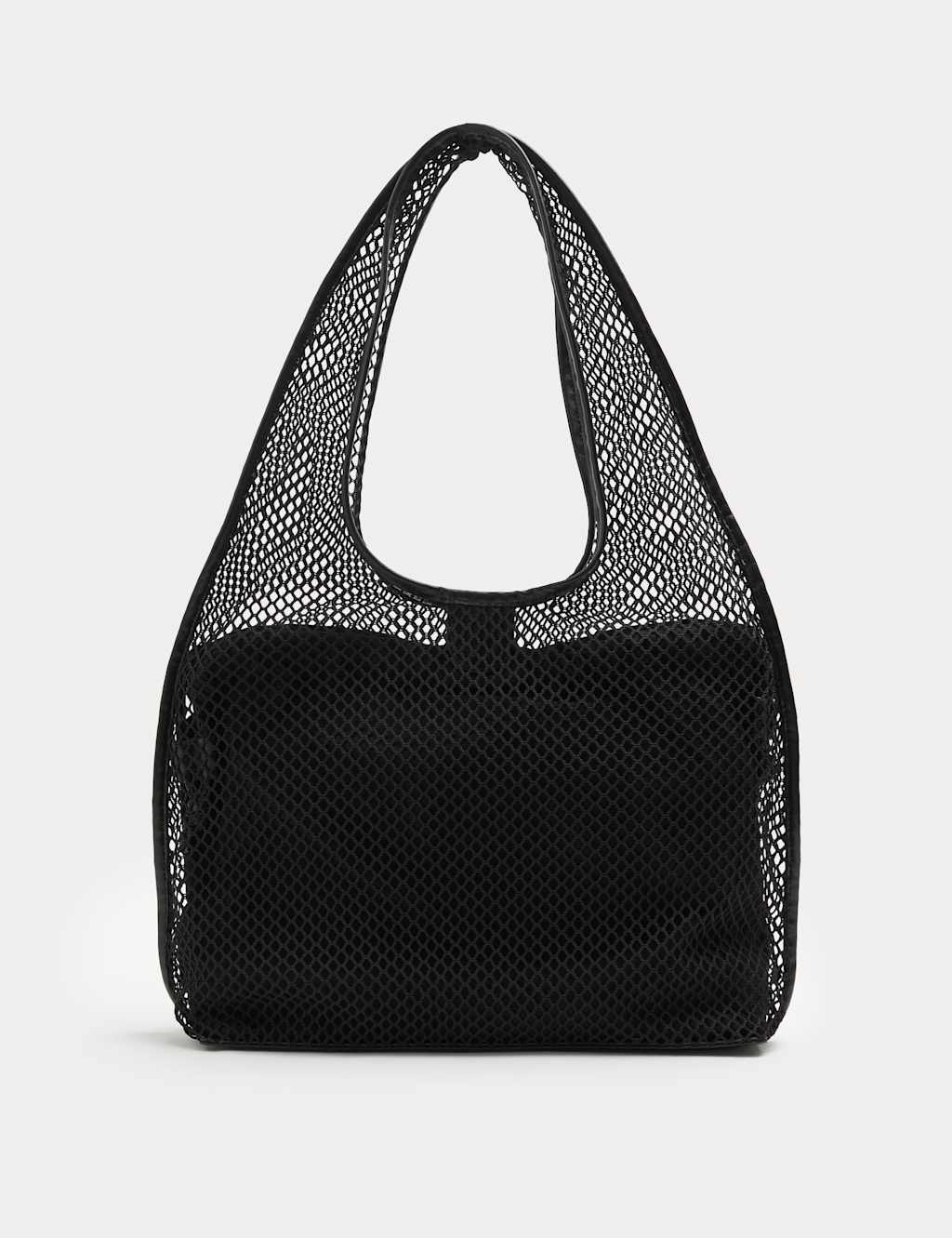 M&S Women's Large Mesh Tote Bag - Black