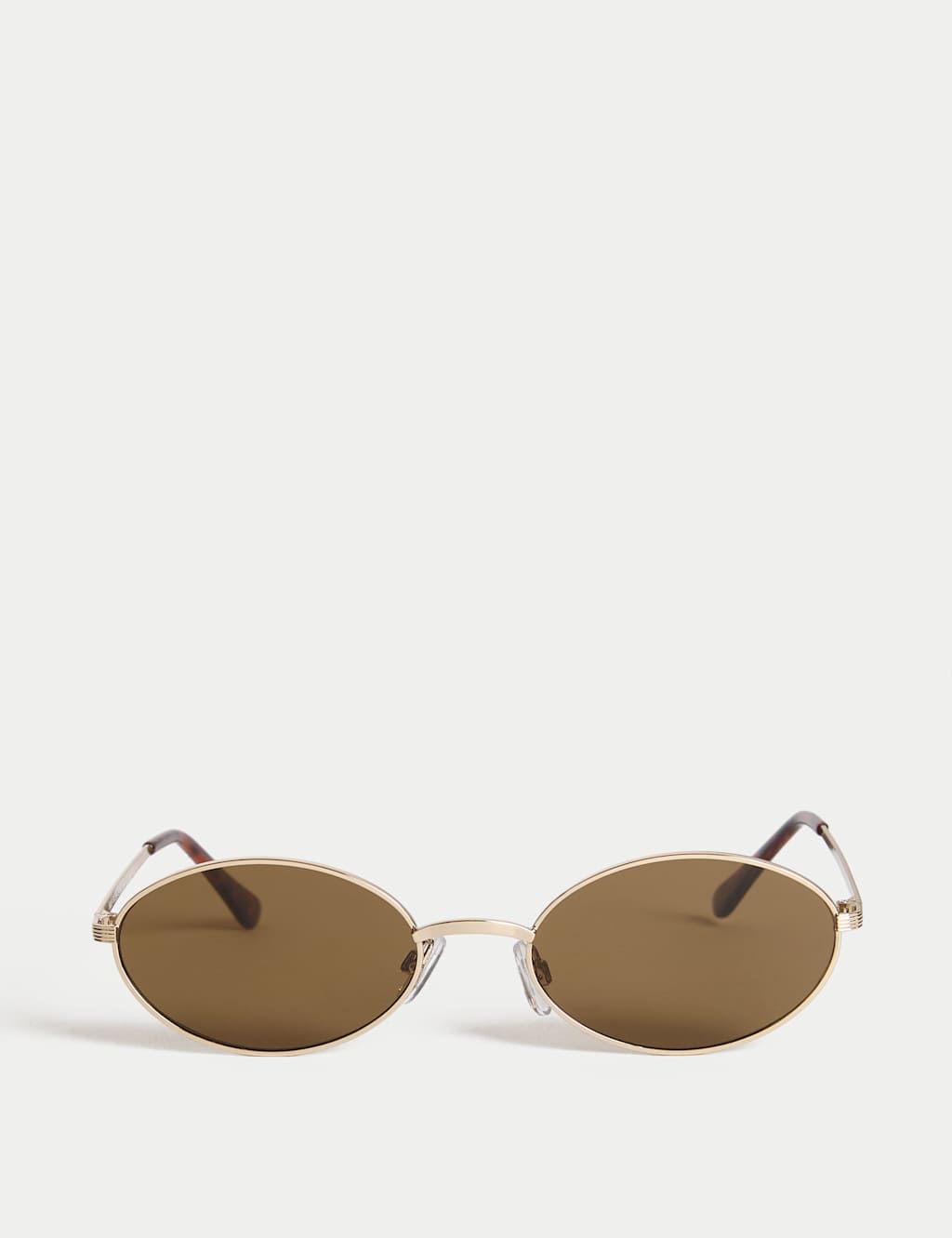 Metal Edge Oval Sunglasses