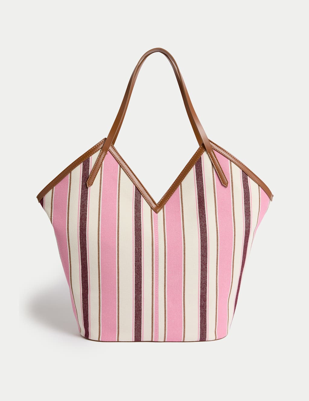 Canvas Striped Tote Bag