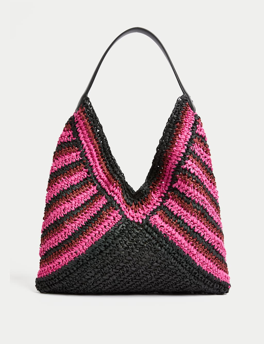 Straw Striped Shoulder Bag