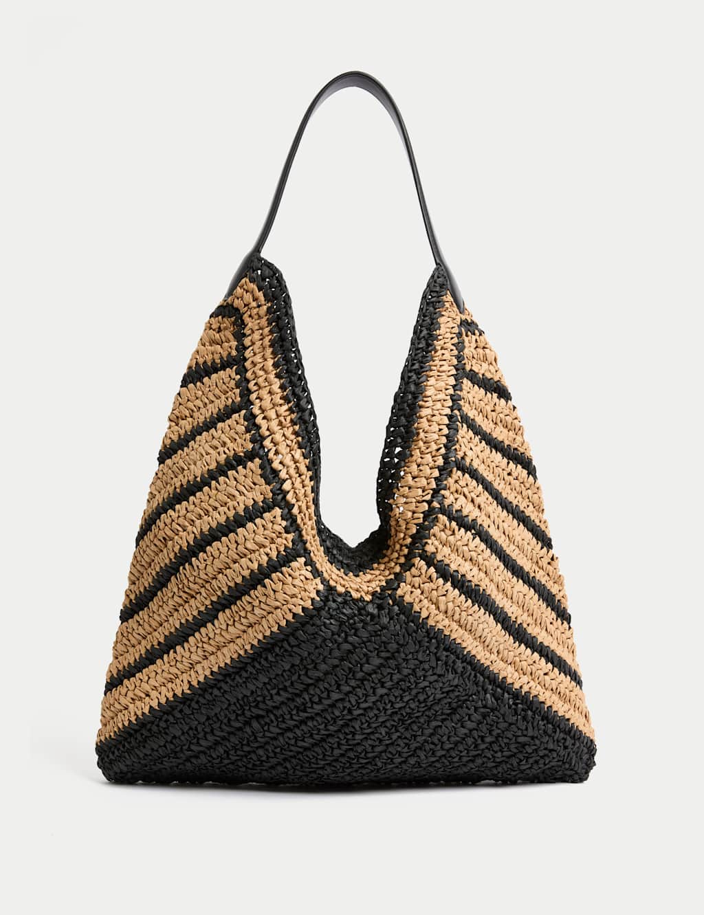 Straw Striped Shoulder Bag